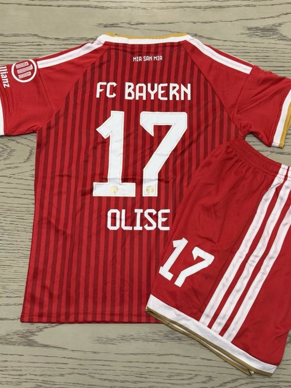 Michael Olise Home 2026 27 Soccer Jersey and Shorts Set Red